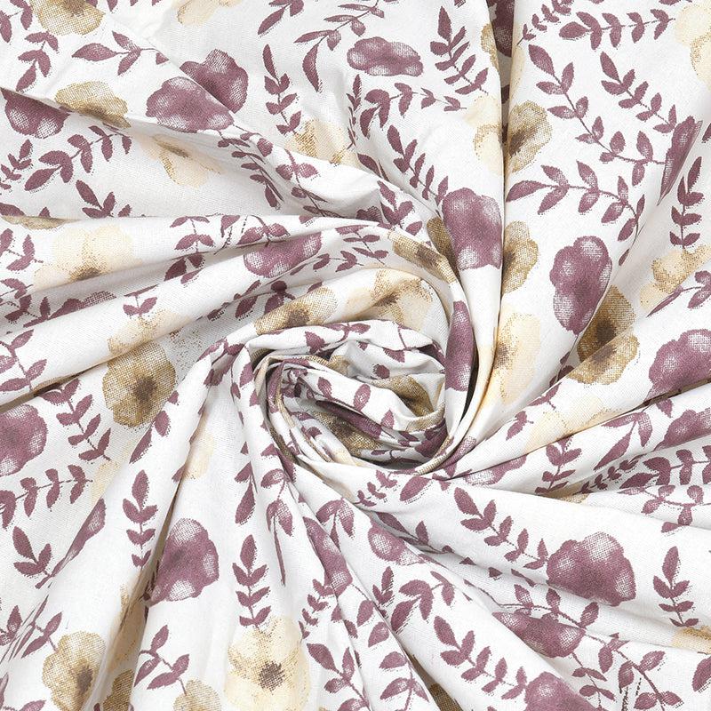 Buy Nolan Floral Bedsheet - Purple Bedsheets from Vaaree