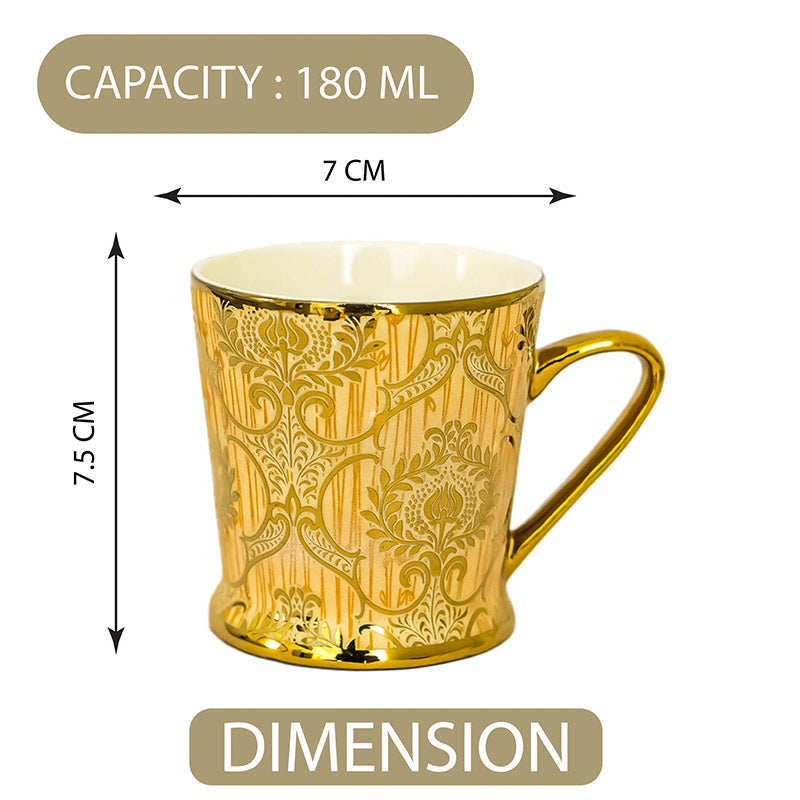 Mug & Tea Cup - Hima Ethnic Cup (180 ML) - Set Of Six