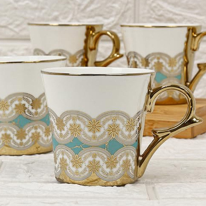 Mug & Tea Cup - Artha Ethnic Cup (180 ML) - Set Of Six