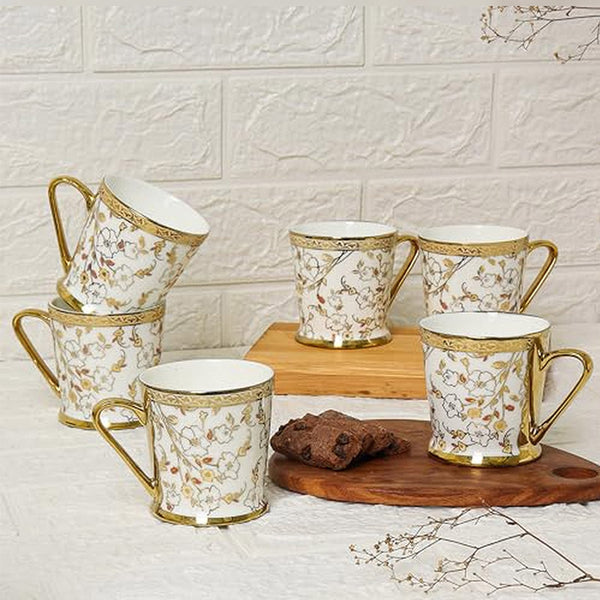 Mug & Tea Cup - Fida Ethnic Cup (180 ML) - Set Of Six