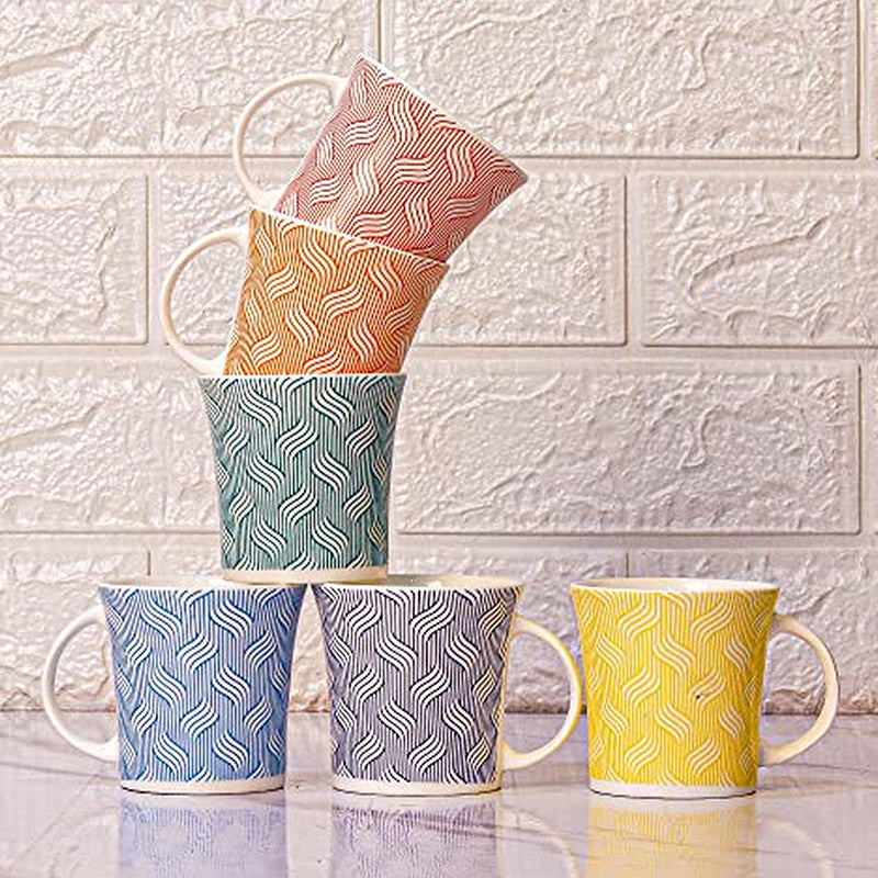 Mug & Tea Cup - Amadhay Ceramic Cup (160 ML) - Set Of Six