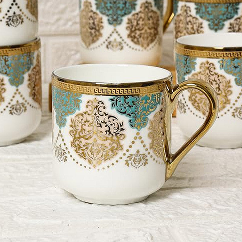 Mug & Tea Cup - Aena Ceramic Cup (180 ML) - Set Of Six