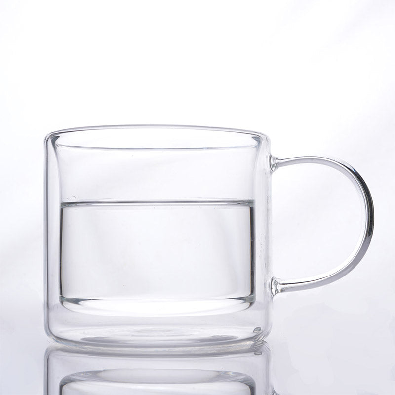 Mug & Tea Cup - Mistiya Double Wall Glass Cup (280 ML) - Set Of Two