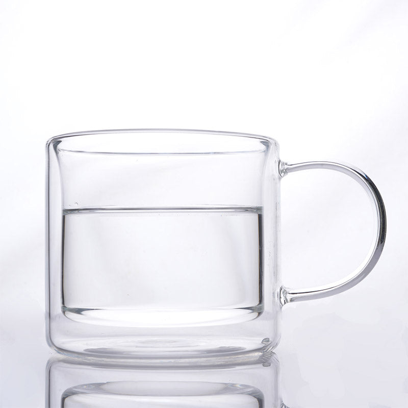 Mug & Tea Cup - Mistiya Double Wall Glass Cup (280 ML) - Set Of Six