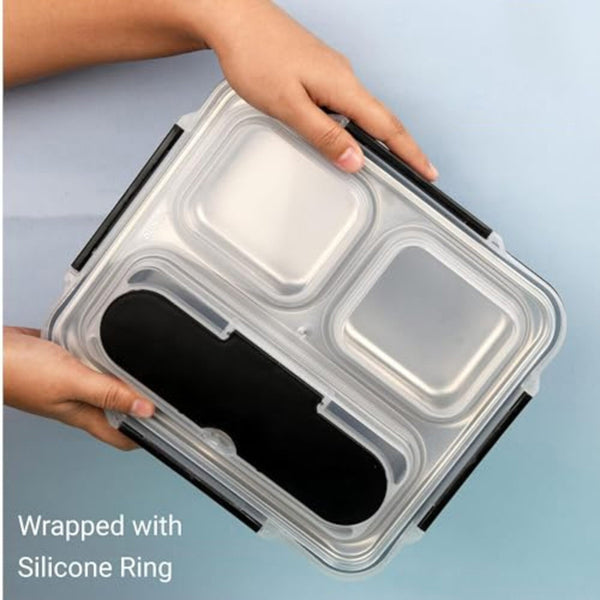 Tiffin Box & Storage Box - Feast Fellow Lunch Box - Black