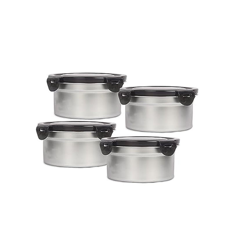 Container - Altora Airtight Steel Lunch Box - Set Of Four