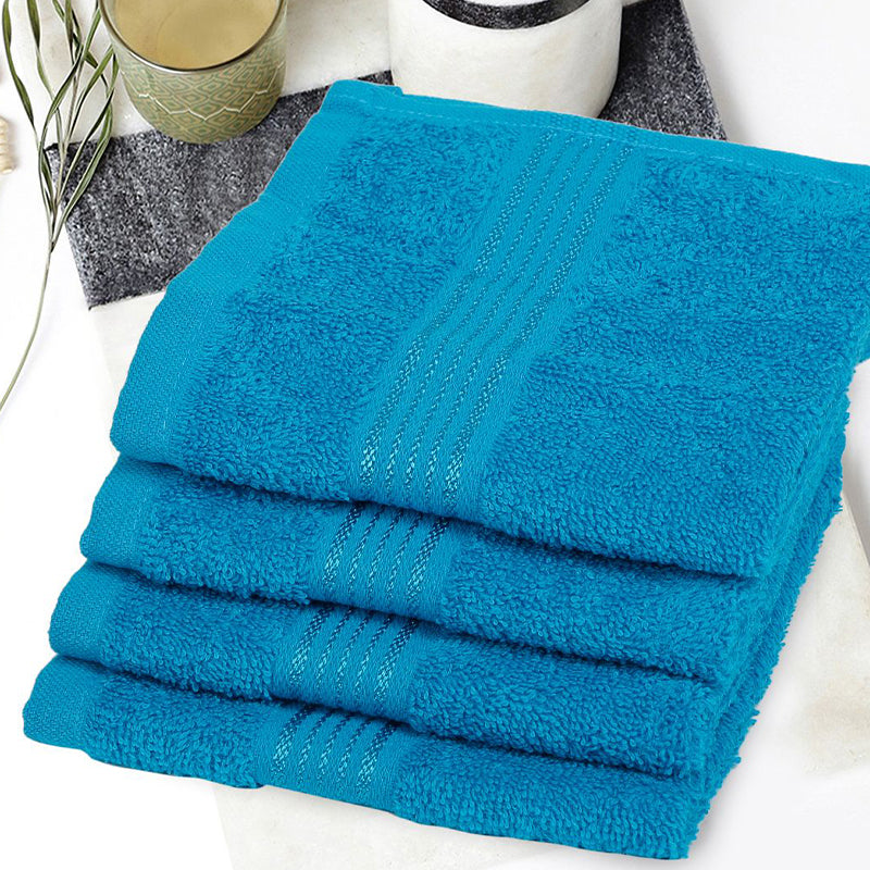 Buy Eva Quick Dry Face Towel (Blue) - Set Of Four Hand & Face Towels from Vaaree