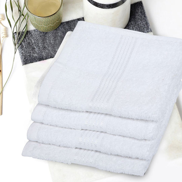 Hand & Face Towels - Junia Face Towel (White) - Set Of Four