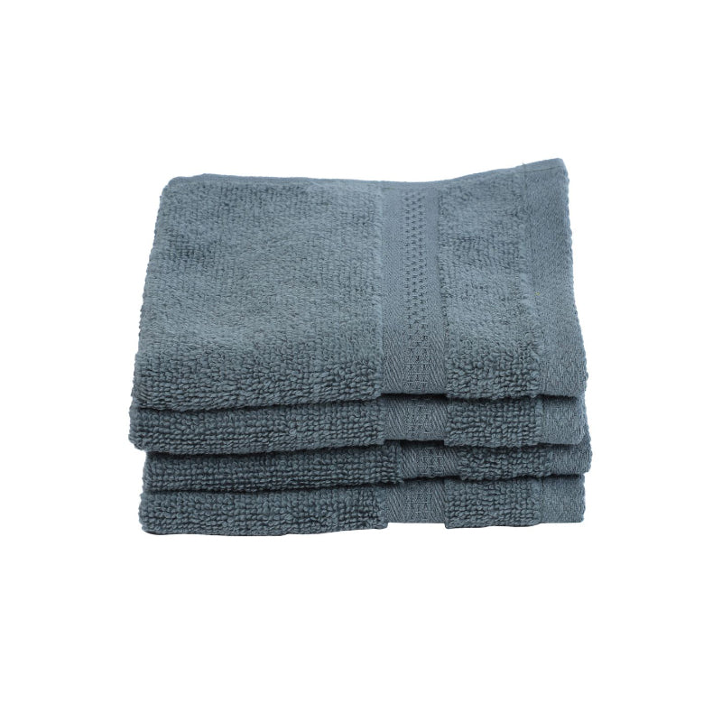 Buy Miorah Face Towel (Grey) - Set Of Four Hand & Face Towels from Vaaree