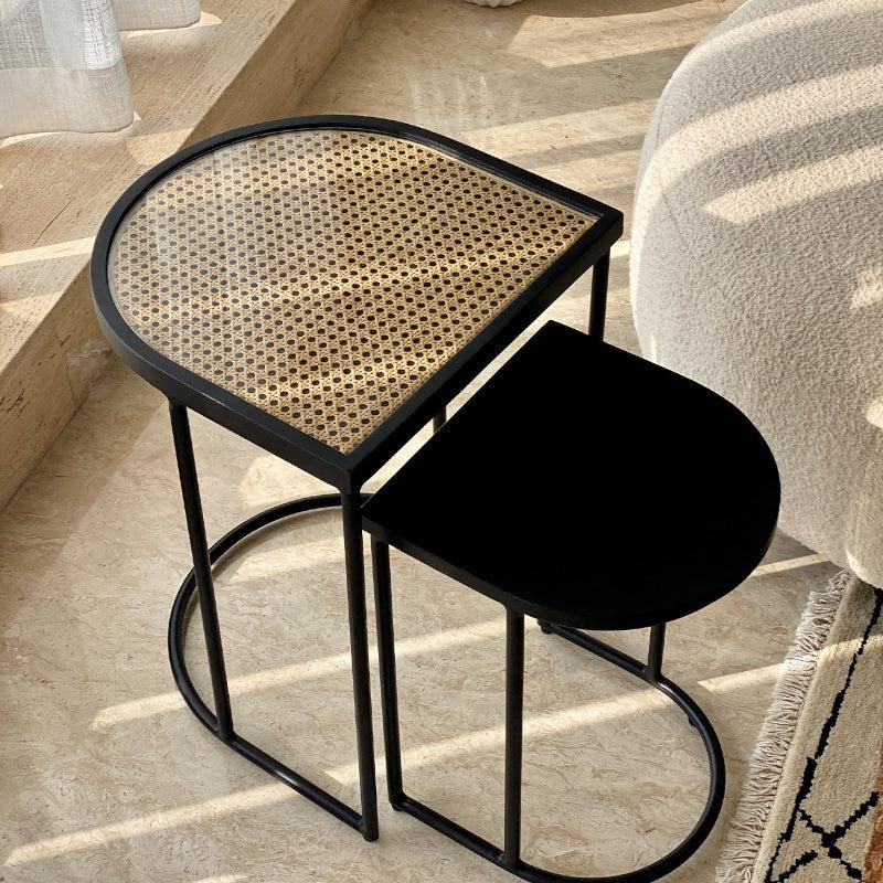 Buy Miha Rattan Accent Table - Set Of Two Side & Bedside Tables from Vaaree