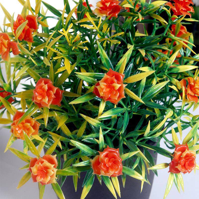 Buy Faux Red Midnight Fire Orange Plant With Pot Artificial Plants from Vaaree