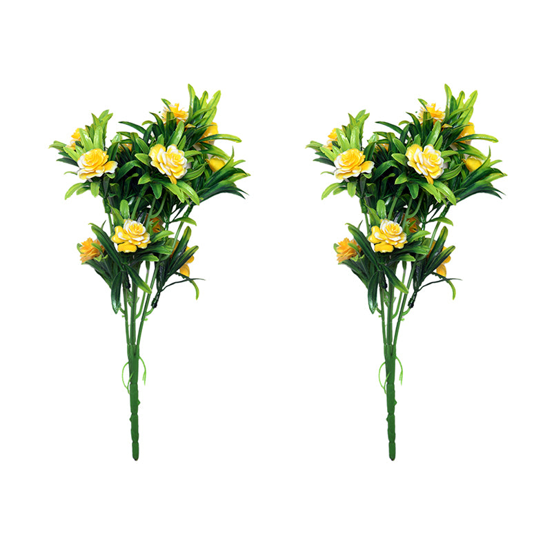 Buy Faux Filosia Flower Bunch (Yellow) - Set Of Two Artificial Flowers from Vaaree