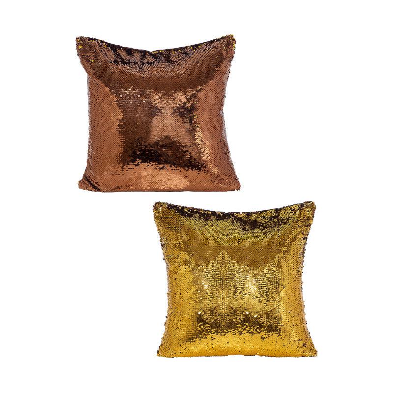 Buy Lisha Embellished Cushion Cover (Yellow & Brown) - Set Of Two Cushion Cover Sets from Vaaree