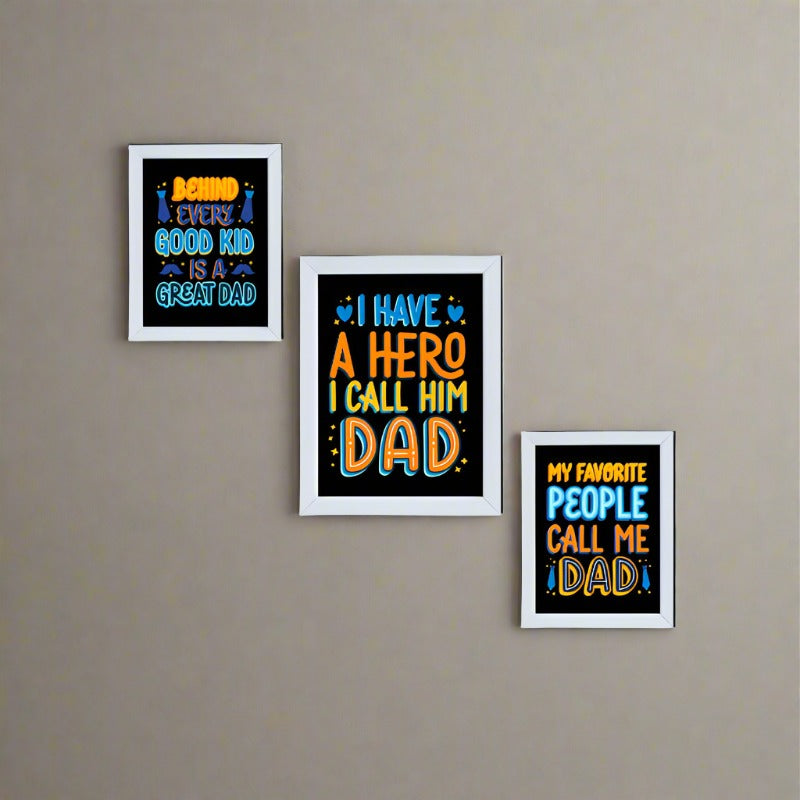 Wall Art & Paintings - Hero Dad Wall Art - Set Of Three