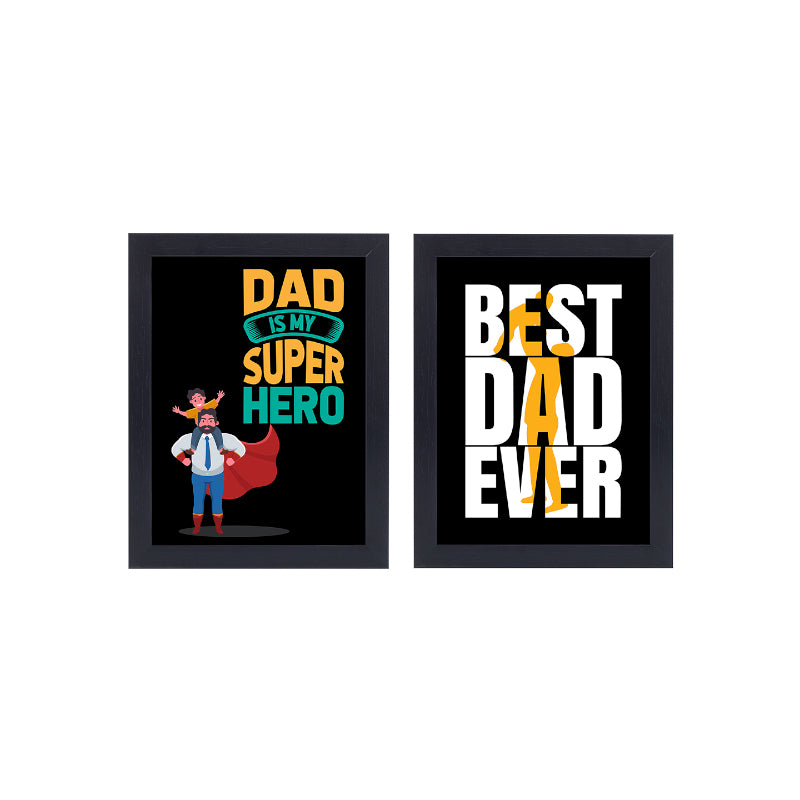 Wall Art & Paintings - Super Hero Dad Wall Art - Set Of Two