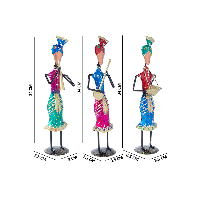 Buy Harminonia Folk Showpiece - Set Of Three Showpiece from Vaaree