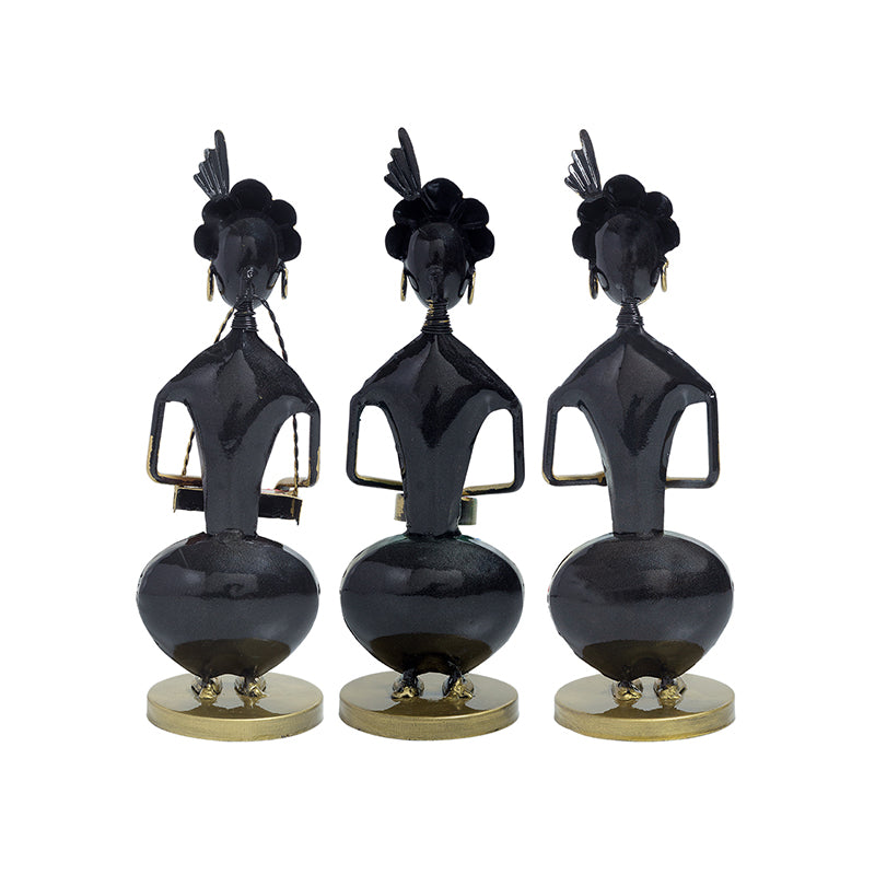 Buy Mela Handcrafted Folk Music Showpiece - Set Of Three Showpieces from Vaaree