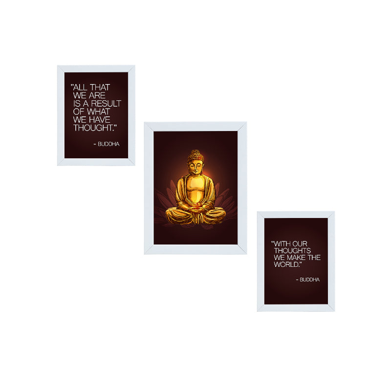 Wall Art & Paintings - Buddha Tranquil Wall Art - Set Of Three