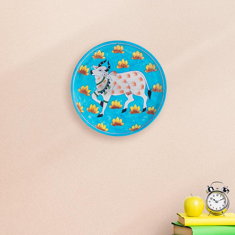 Wall Accents - Nandi Blue Handpainted Wall Plate