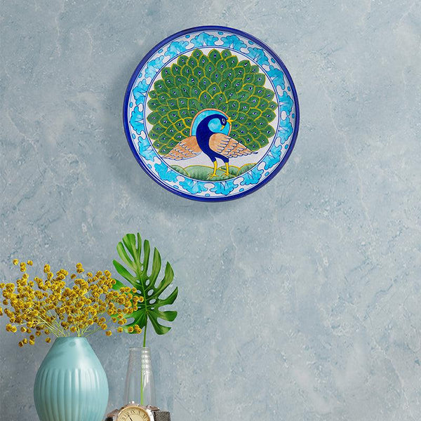 Wall Accents - Mayoora Blue Ceramic Wall Plate