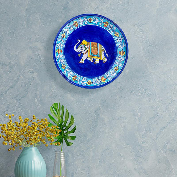 Wall Accents - Gajendra Ceramic Decorative Wall Plate - Blue