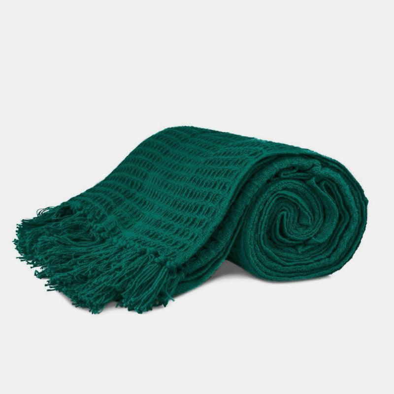 Throws - Sona Cotton Plaid Throw - Green