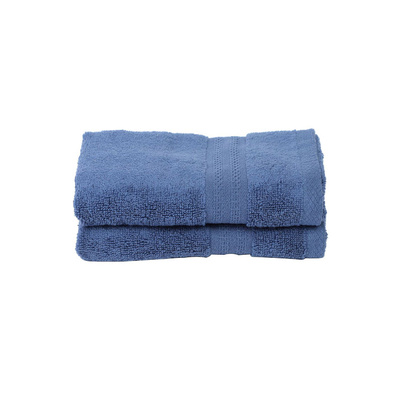 Buy Miorah Hand Towel (Blue) - Set Of Two Hand & Face Towels from Vaaree