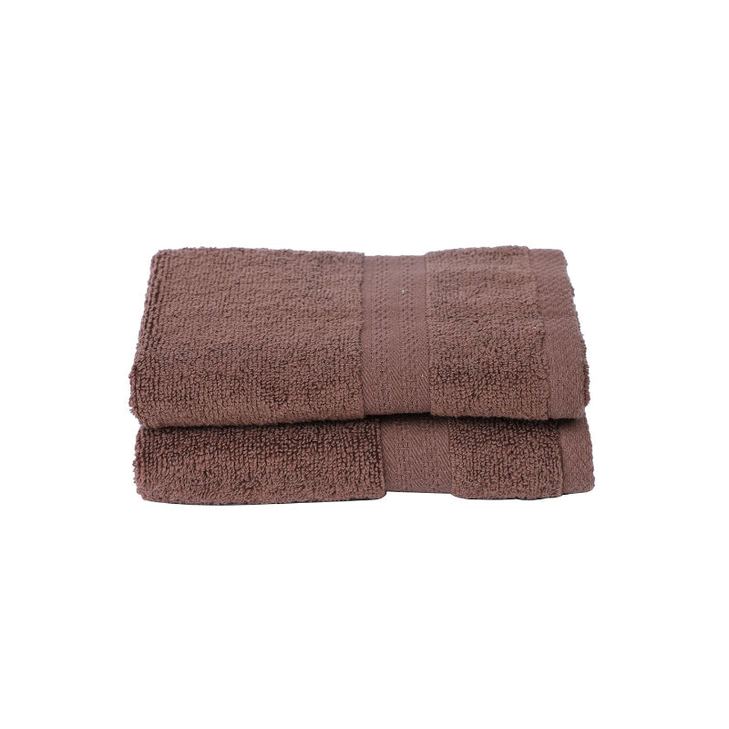 Buy Miorah Hand Towel (Brown) - Set Of Two Hand & Face Towels from Vaaree