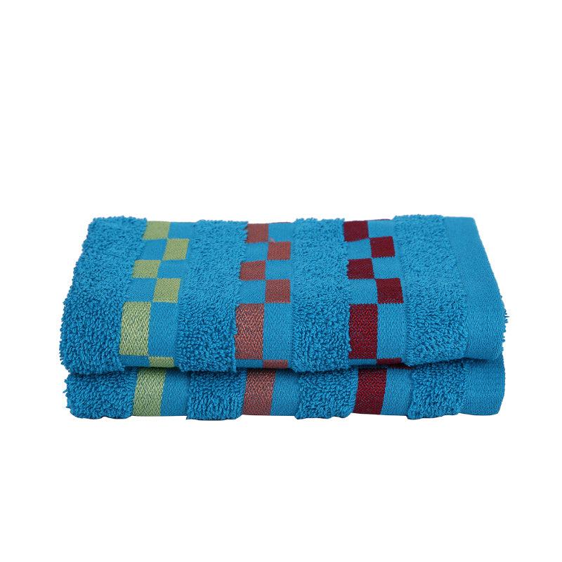 Buy Delpha Hand Towel (Light Blue) - Set Of Two Hand & Face Towels from Vaaree