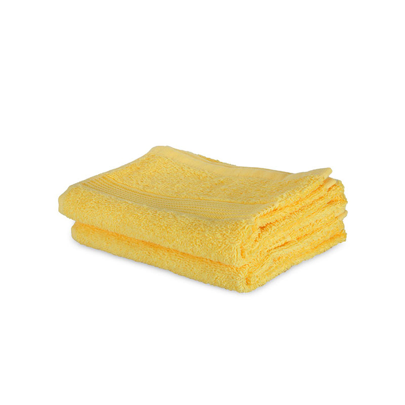 Buy Eva Quick Dry Hand Towel (Yellow) - Set Of Two Hand & Face Towels from Vaaree