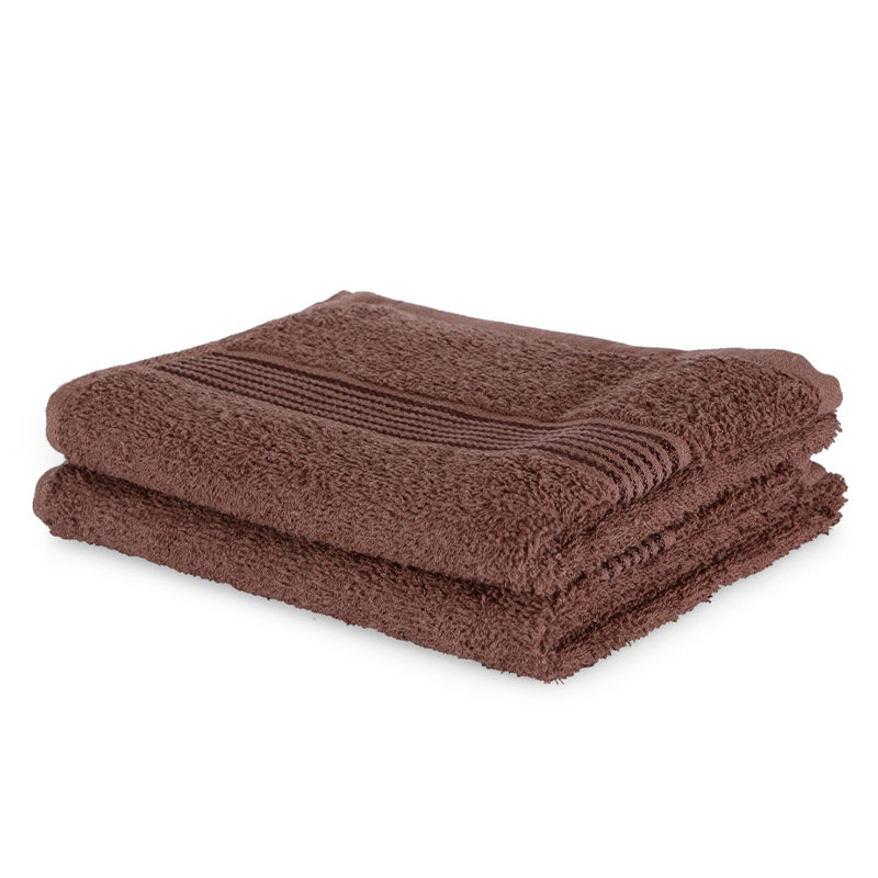 Buy Eva Quick Dry Hand Towel (Brown) - Set Of Two Hand & Face Towels from Vaaree