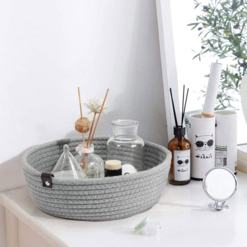 Storage Basket - Stellen Natural Fiber Organizer (Grey) - Set Of Three