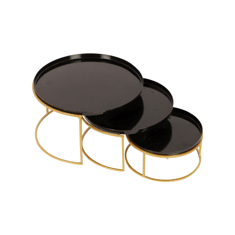 Buy Ruficia Metal Platter - Set Of Three Platter from Vaaree