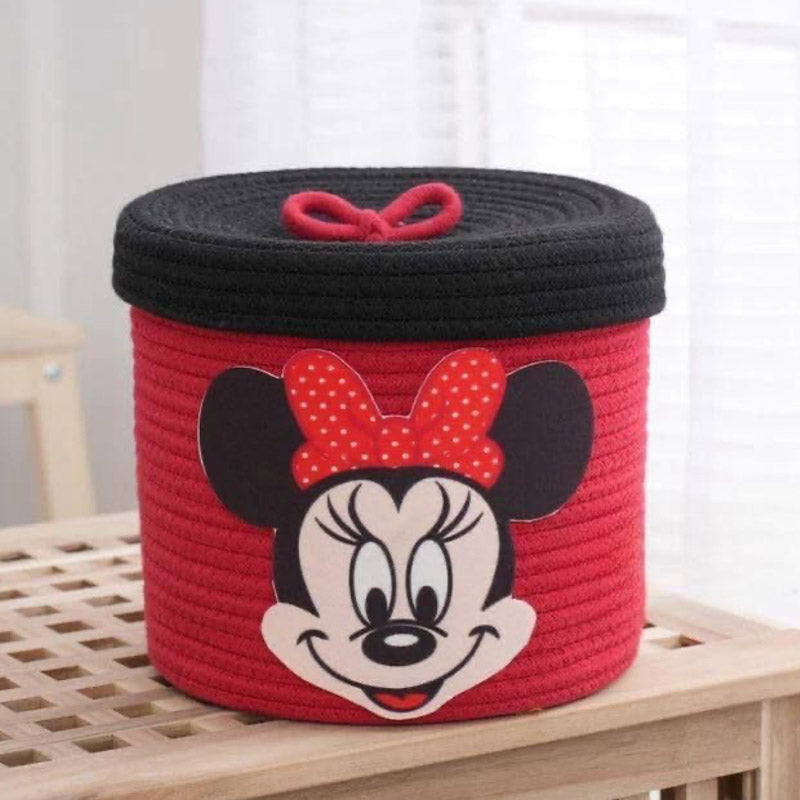 Storage Basket - Minnie Smile Natural Fiber Kids Storage Basket