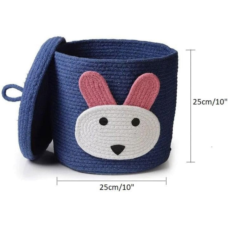 Storage Basket - Bunny Sniff Natural Fiber Kids Storage Basket