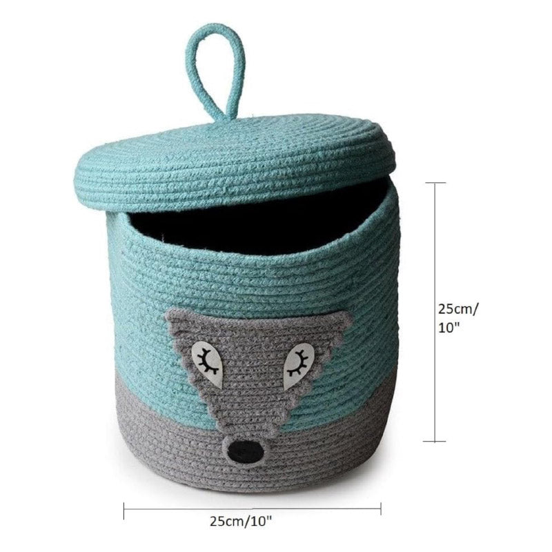 Storage Basket - Foxo Charm Natural Fiber Kids Storage Basket