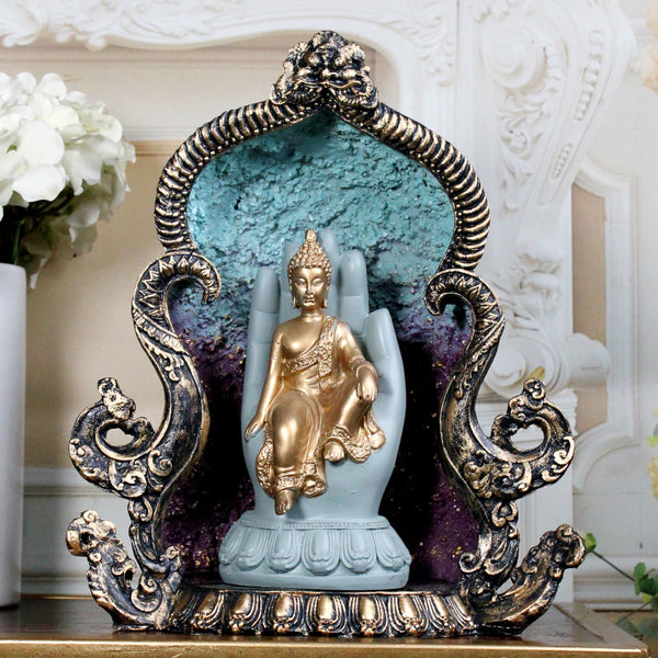 Showpieces - Buddha Balance Showpiece - Blue & Gold