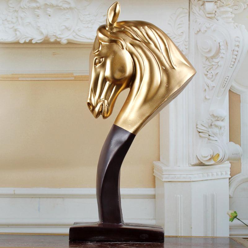 Buy Equine Elegance Showpiece - Brown & Gold Showpieces from Vaaree