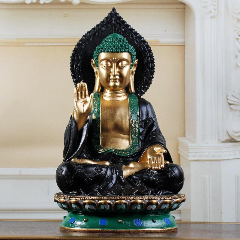 Buy Buddha Aura Showpiece - Dark Green Showpieces from Vaaree