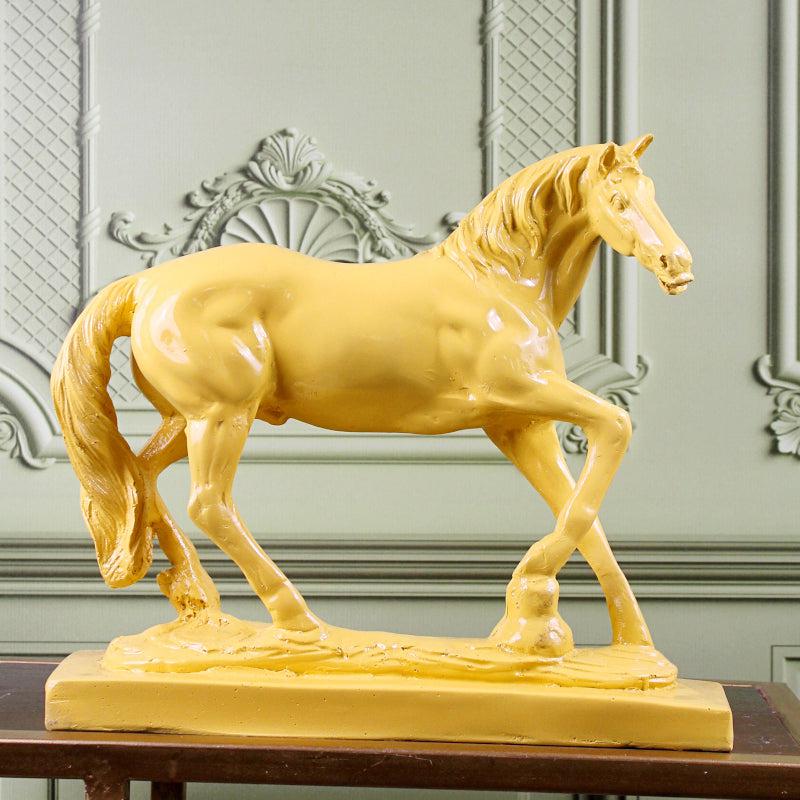 Buy Stallion Storm Showpiece - Yellow Showpieces from Vaaree