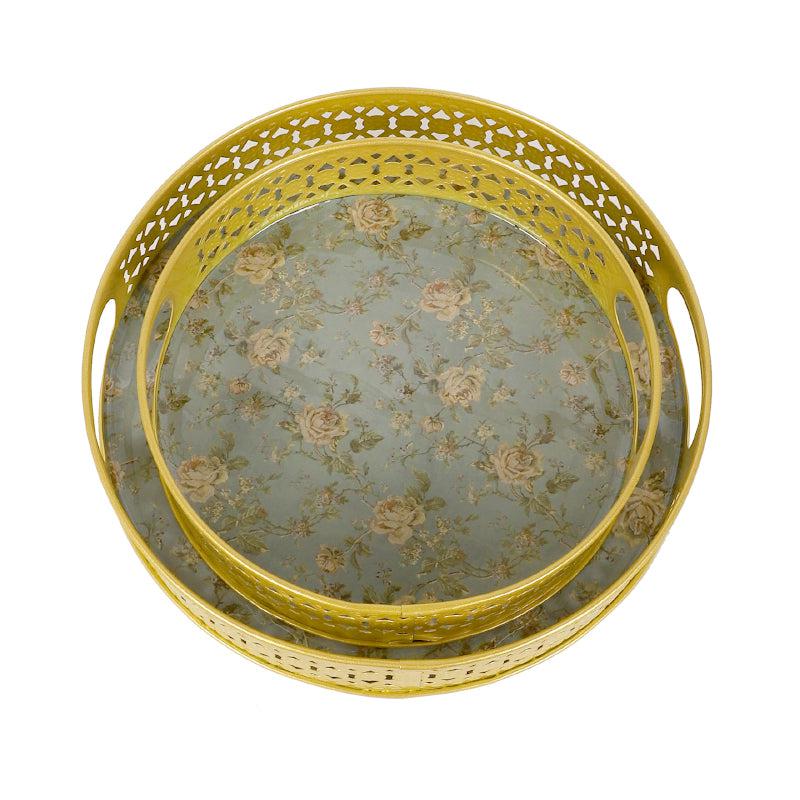 Buy Rossa Jaali Serving Tray - Set Of Two Serving Tray from Vaaree