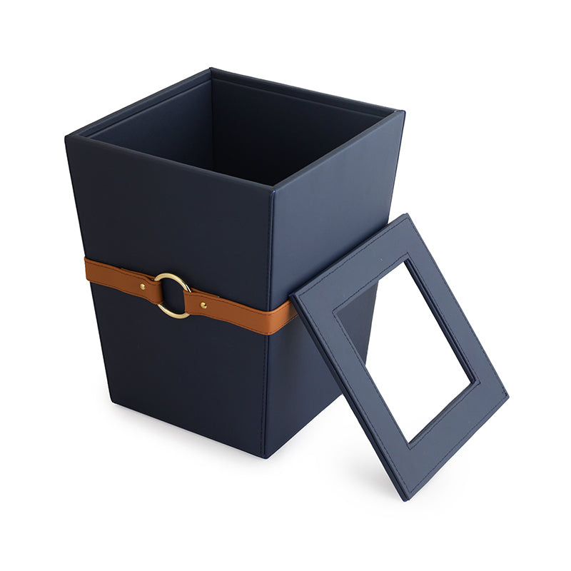 Dustbin - Arbo Vegan Leather Dustbin - Blue