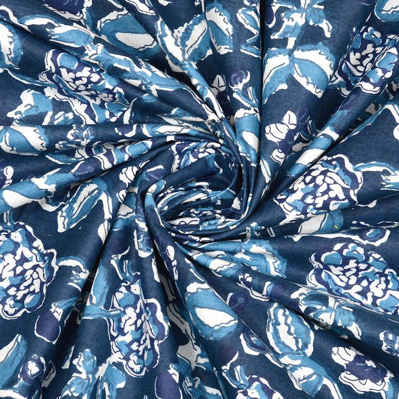 Buy Libby Floral Bedsheet - Blue Bedsheets from Vaaree