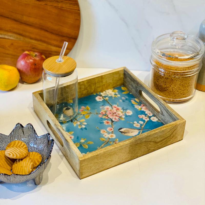 Buy Petuna Garden Mangowood Tray Serving Tray from Vaaree