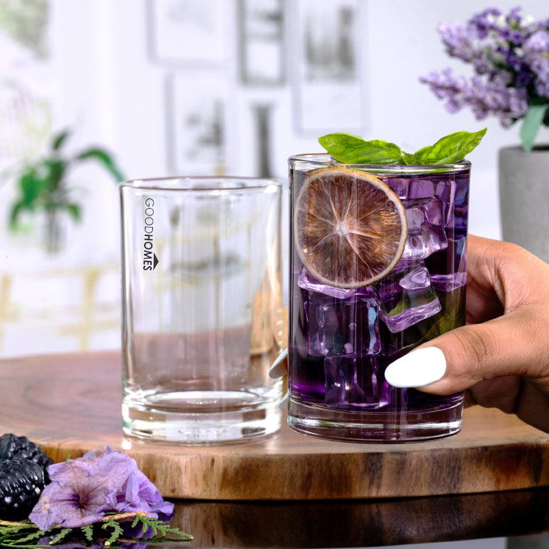 Buy Elora Glass Tumbler (240 ML) - Set Of Six Drinking & Juice Glasses from Vaaree