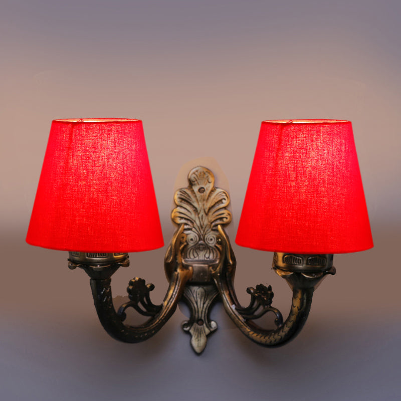 Wall Lamp - Vintage Conical Duo Wall Lamp - Red