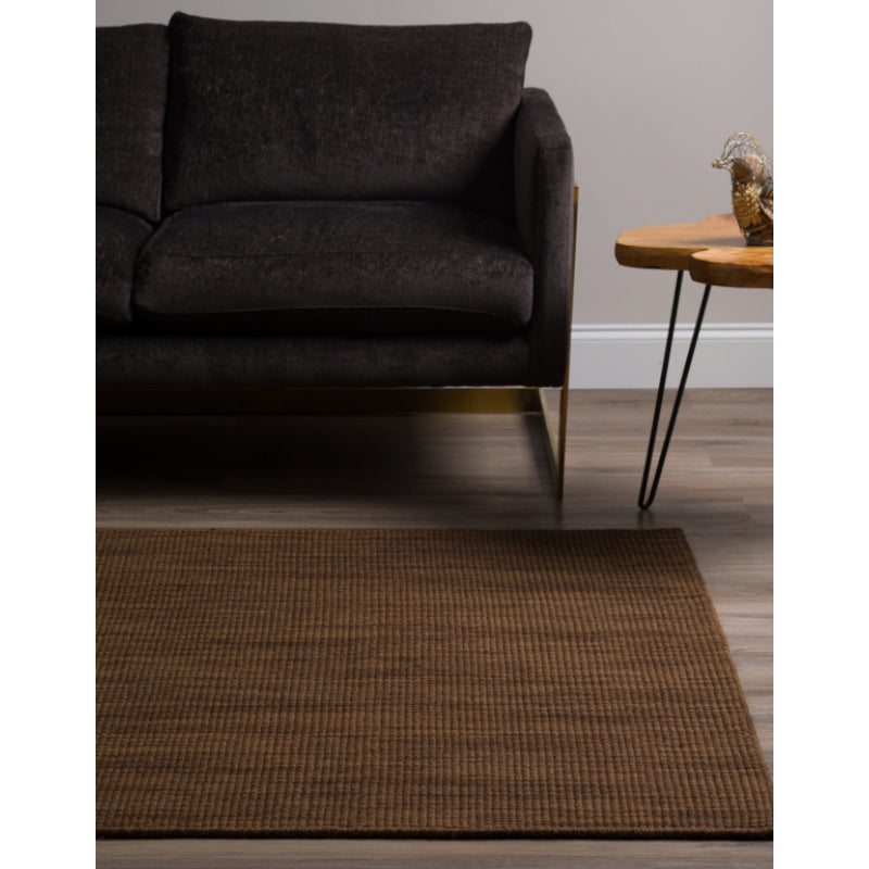 Buy Ethereal Hand Woven Rug - Dark Brown Rugs from Vaaree