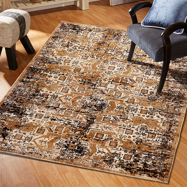 Buy Sterlin Anti Skid Carpet - Black & Light Brown Carpet from Vaaree