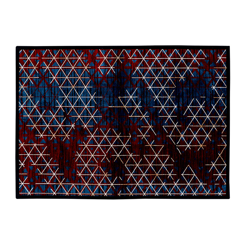 Buy Marcelle Diamond Anti Skid Carpet - Blue & Red Carpet from Vaaree