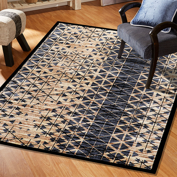 Buy Marcelle Diamond Anti Skid Carpet - Grey & Beige Carpet from Vaaree